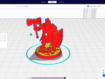 dwarf knight miniature 2 3D print model