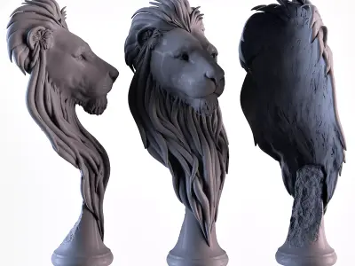 Lion Head 3D print model