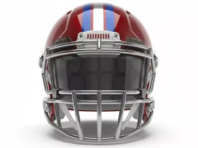 Professional American Football Helmet Low-poly 3D model