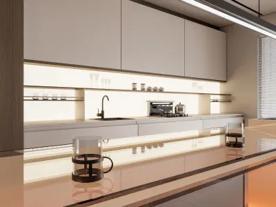 Kitchen Modern interior 106 3D model