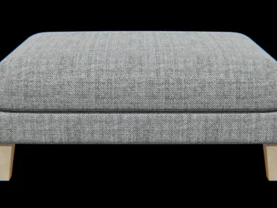 Ottoman-chair version v-02 Low-poly 3D model