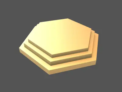 Podium Stage v3 003 Low-poly 3D model