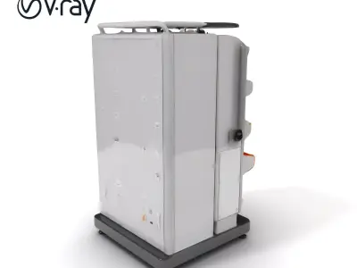 Industrial Label Printer D Model Pack Low-poly 3D model