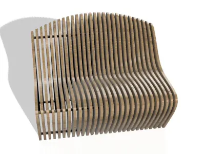 Parametric bench 2s2 3D model