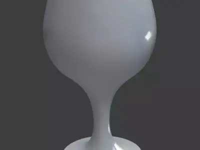 Empty wine glass Free 3D model