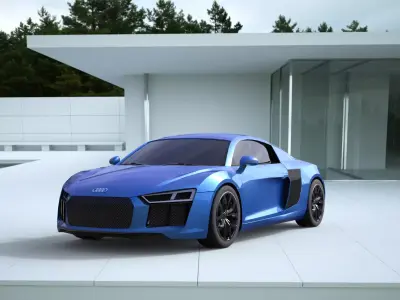 Audi R8  3ds Max 3D Model with Renders 3D model