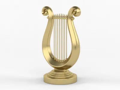 Golden Lyre 3D model
