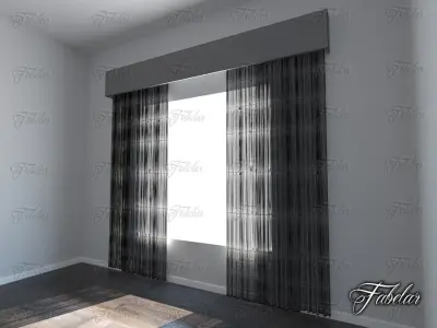 Curtains 01 3D model