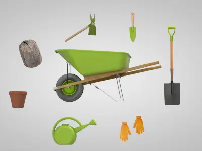 Garden Tool Set - Flower 3D model