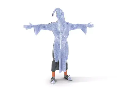 Wizard Character Model Pack with Detailed Textures Low-poly 3D model