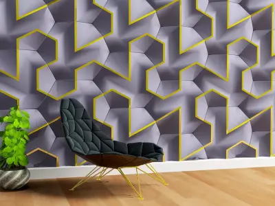 Panel wall Low-poly 3D model