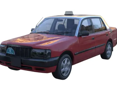 Hong Kong Taxi 3D model