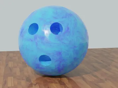 CUSTOM BOWLING BALL 3D model