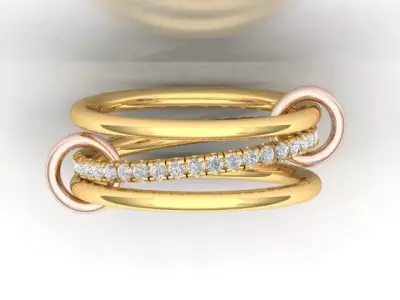 Multi Band Ring 3D print model purchase
