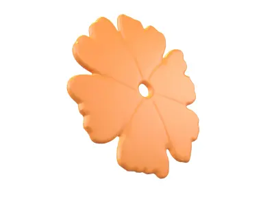 Flower Symbol v7 004 Low-poly 3D model