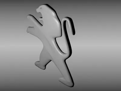 Peugeot logo 3D model