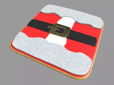 Santa Claus Cookie Christmas Low-poly 3D model