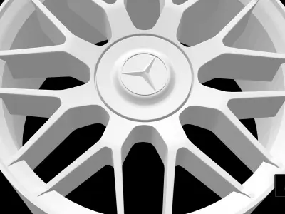 Mercedes Benz  CLAQ  GT1 oem scalable and printable rims 3D print model