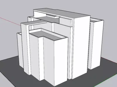 Luxury Coastal Resort Hotel 3D Model 3D model