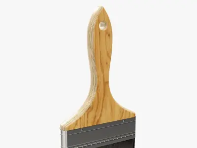 Wide painting brush 02 3D model