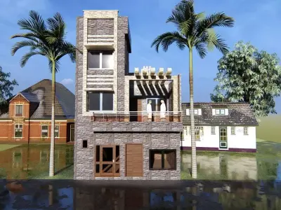 3d model of residential House  3D model