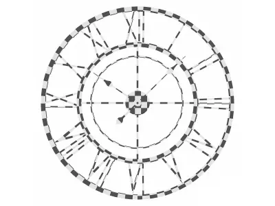 Balliol Wall Clock GZ-C1002 Low-poly 3D model