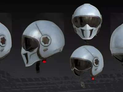 Race Bike Helmet 3D model