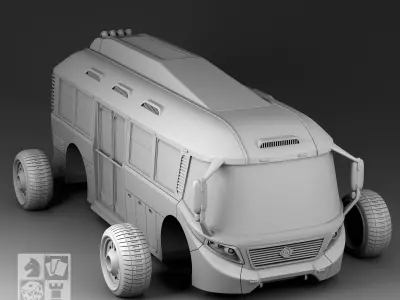 Futuristic bus 1 3D print model