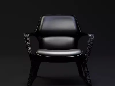 Futuristic Accent Chair Sci-fi Interior 3D model