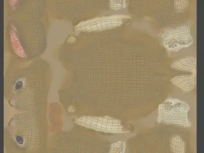 Detailed rabbit with quads  3D model