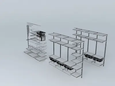Algot wardrobe 3D model