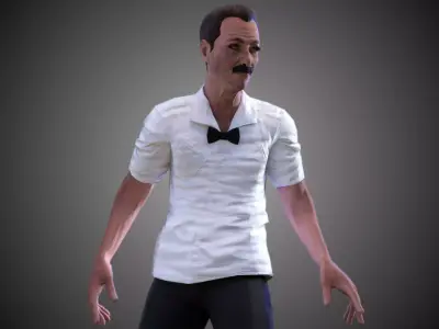 Boxing Referee  Low-poly 3D model