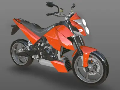  KTM Duke Bike New Design 2023 3D model Game Ready Asset Low-poly 3D model