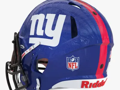 Riddell speed helmet new york giants 3D model