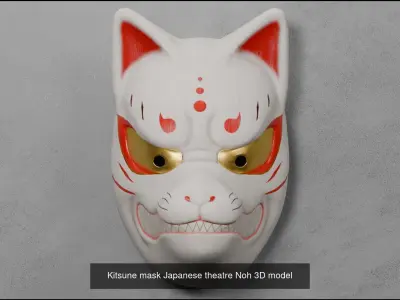 Set of 7 Noh masks collection 1