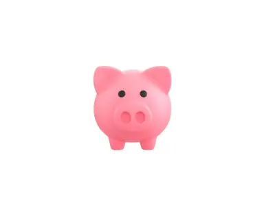 Cartoon Piggy Bank 3D model