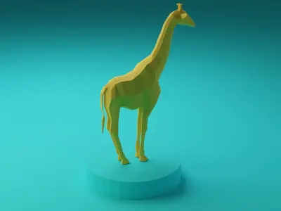 Low Poly Giraffe - 3D Modell Low-poly 3D model