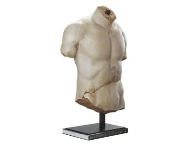 Discophoros Bust and Books Set 1 3D model