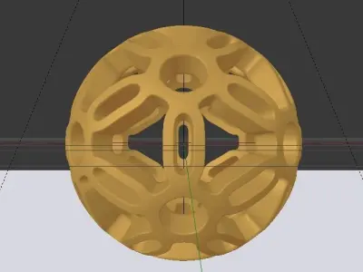 Spherical Pattern Symmetry Low-poly 3D model
