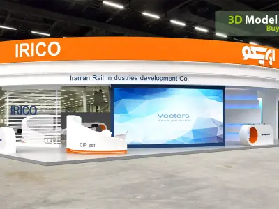 exhibition Low-poly 3D model