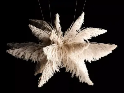 Hanging Bouquet Of Dry Reeds For Decoration 271 3D model