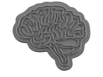 Brain Neon Sign 3D model