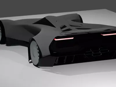 Low Poly Track Car Free 3D model