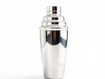 Stainless Steel Cocktail Shaker Model Pack Low-poly 3D model