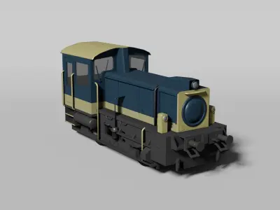 Small diesel locomotive 3D model