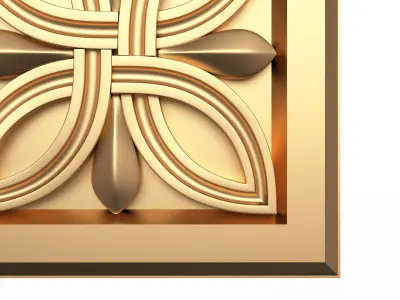Rosette Carved Decoration CNC 023 Low-poly 3D model