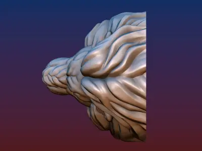 Lion Head Short Mane 3D print model
