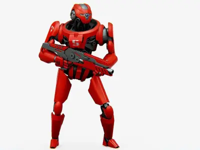 Battle droid Z  Rigged for Unreal Engine - Unity - MIXAMO 3D model