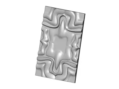 Large mirrored organic wall art panel relief  3D print model