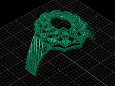 Simple Ladies Ring Latest Design 3D print model